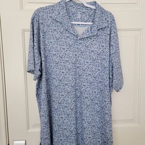 Rhoback HOUSTON Men's Blue Patterned Shirt